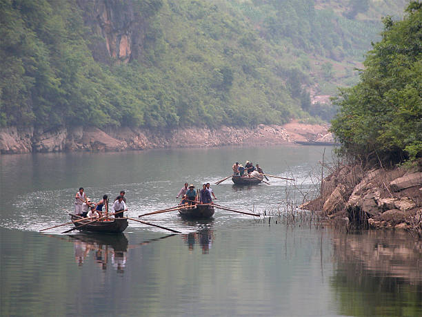 Scenic view of landscape visible during river cruise on Li river in Guilin, China