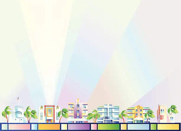 Vector illustration of Background - Miami