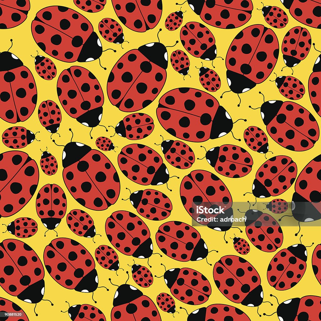 Ladybug Repeat Pattern Seamless Repeating Ladybug Pattern Stock Illustration - Download Image ...