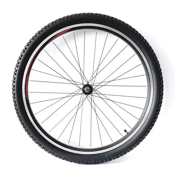 Photo of Black and alloy bicycle wheel