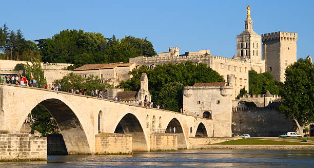 istock Bridge of Avignon with Popes Palace Front 90883549