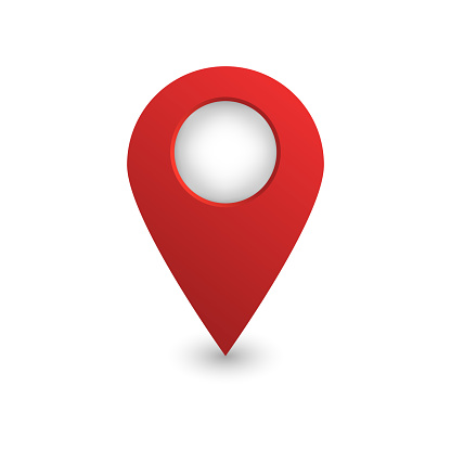 Vector realistic isolated map pin on the white background. Concept of navigation.