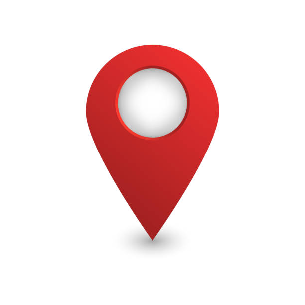 Vector realistic isolated map pin on the white background. Concept of navigation. Vector realistic isolated map pin on the white background. Concept of navigation. locator map stock illustrations