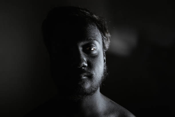 istock Portrait of a man with creative art make-up 908843608