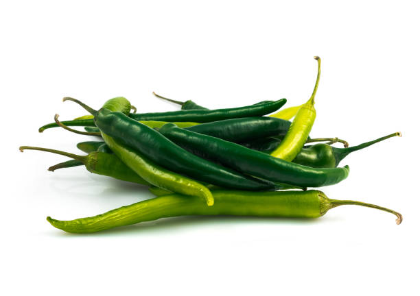 istock Green chili pepper isolated 908844566