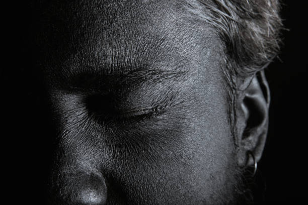 istock Portrait of a man with creative art make-up 908850448