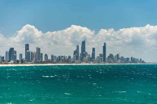istock Gold Coast iconic skyline with Surfers Paradise beach 908850780