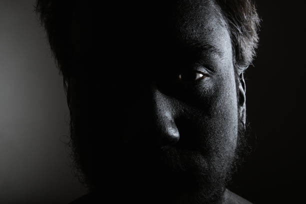 istock Portrait of a man with creative art make-up 908859728