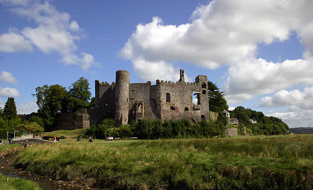 Laugharne castillo - foto de stock