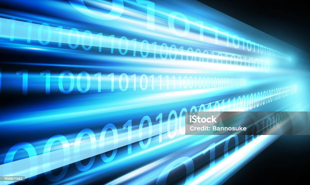 Network Speed With Binary Data Stock Illustration - Download Image Now ...
