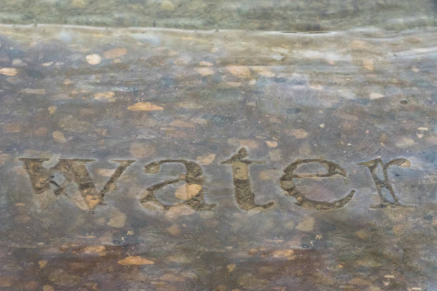 istock Word Water carved into Stone Horizontal 908878366