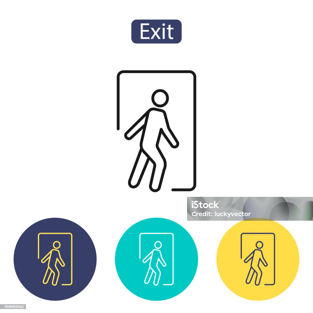 Safe Exit Abstract Safe Condition Signemergency Exit Stock Illustration - Download Image ...