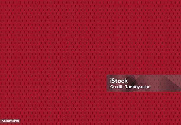 Red Textile Texture Background 01 Stock Illustration - Download Image Now - Red, Textured, Sports Jersey