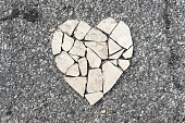 Broken marble heart