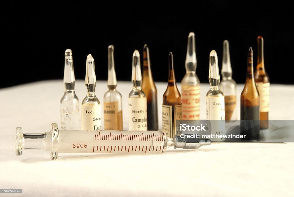 Medication ampules  History Stock Photo