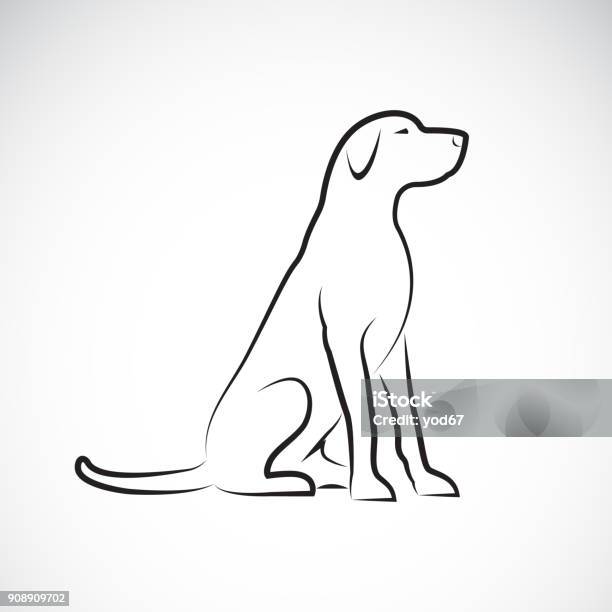 Vector Of A Labrador Retriever Dog On A White Background Pet Animal Easy Editable Layered Vector Illustration Stock Illustration - Download Image Now
