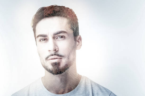 istock Portrait of handsome brunette that watching you 908920884