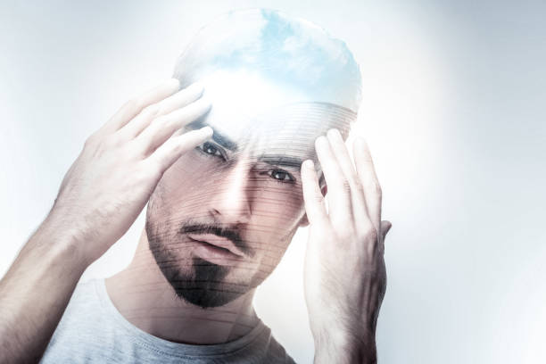 istock Thoughtful bearded male touching his head 908921164