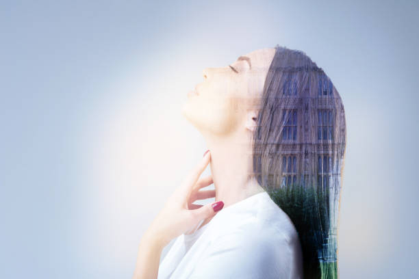 istock Frustrated brunette girl raising her head 908921446