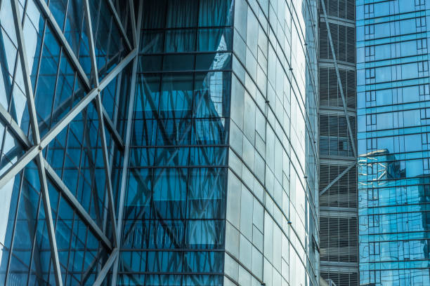 istock Detail glass building background 908928912