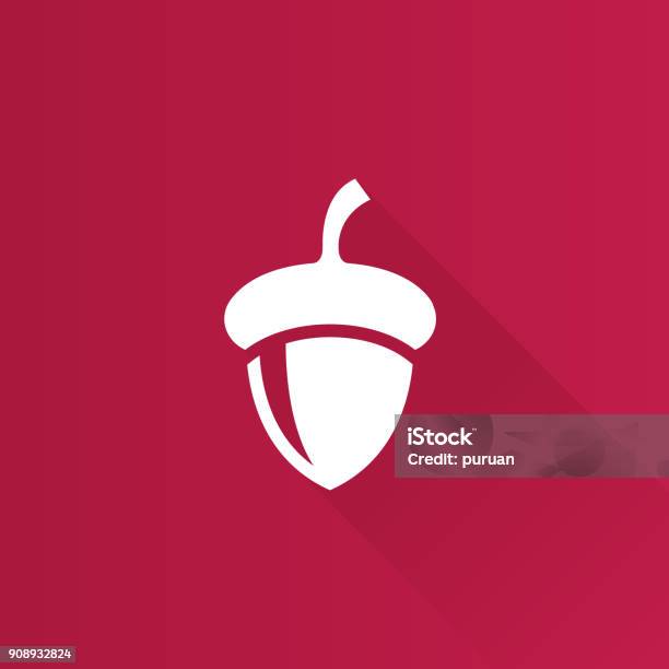 Metro Icon Acorn Seed Stock Illustration - Download Image Now - Acorn, Vector, Icon Symbol