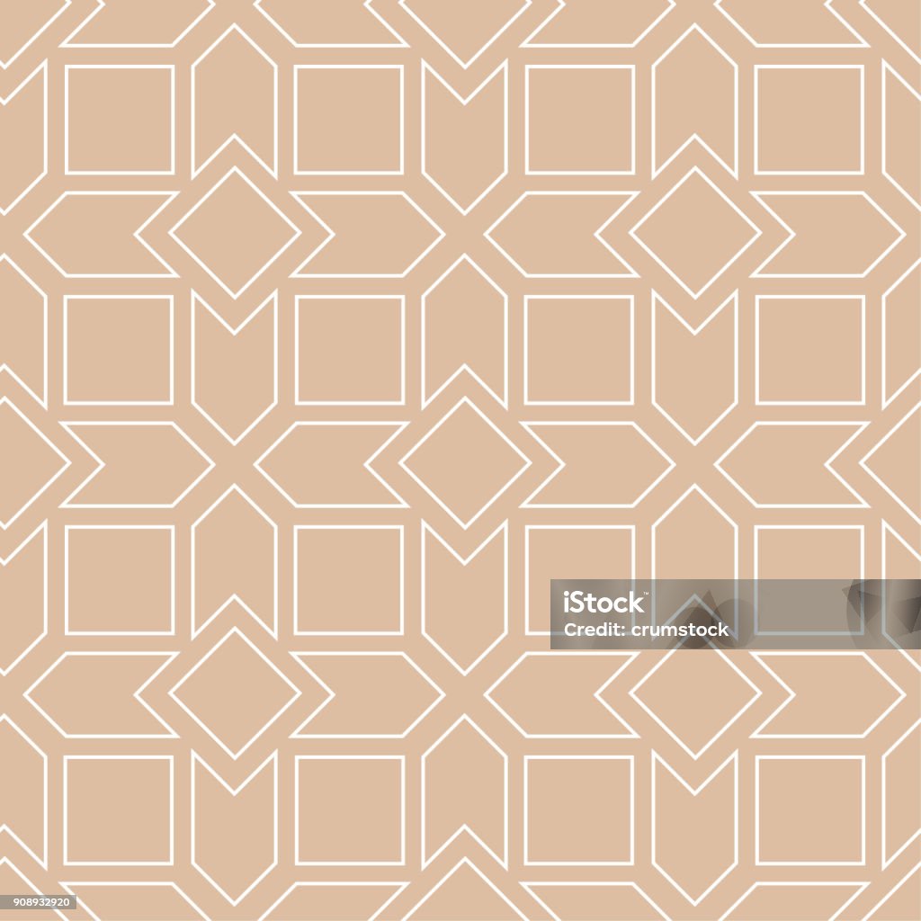 Geometric Pattern Pattern Beige Beige And White Geometric Print Seamless Pattern Stock Illustration ...