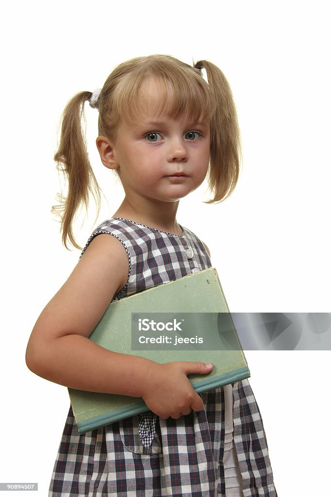 Menina com Livro - Royalty-free Aprender Foto de stock