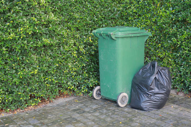 istock Plastic trash bags and rubbish bin in a park. 908946172