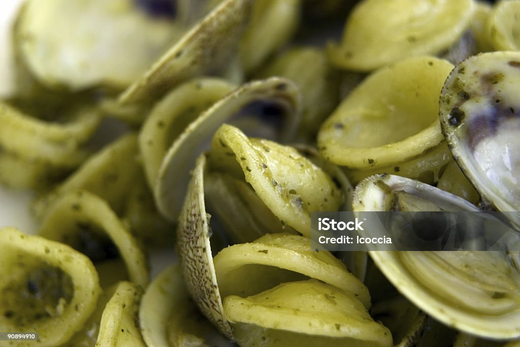 Orecchiette  pesto and clams  Food Stock Photo