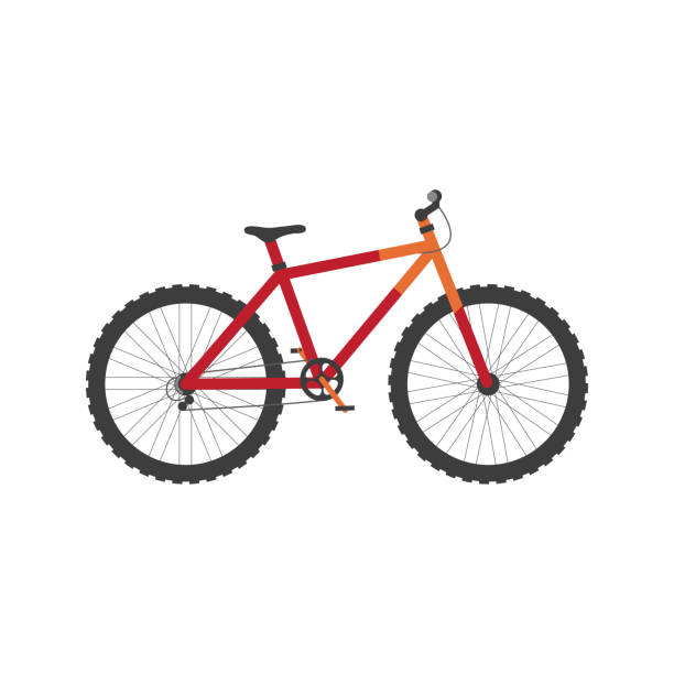 Mountain bike. Isolated object on a white background. Mountain bike. Isolated object on a white background. mountain bike stock illustrations