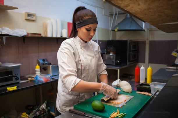 istock sushi delivery restaurants the chef prepares meals in the kitchen 908960650