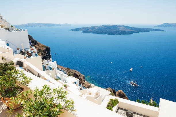 istock White architecture on Santorini island, Greece. 908965562