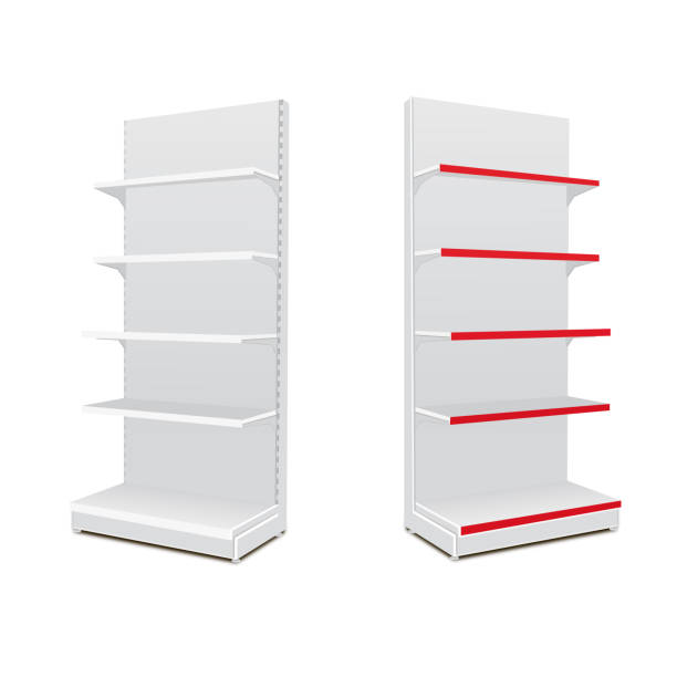 istock White Long Blank Empty Showcase Displays With Retail Shelves. 3D Products On White Background Isolated. Ready For Your Design Avy Scott 908974804
