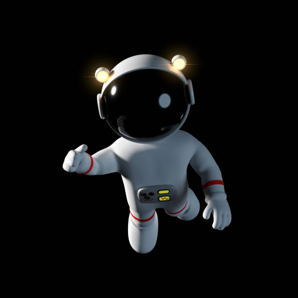 istock cute cartoon astronaut character in white space suit is floating in zero gravity space (3d illustration, isolated on black background) 908975204