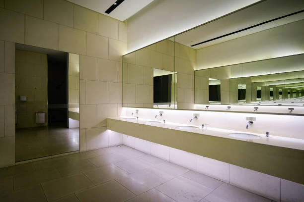 istock Interior of public toilet 908978214