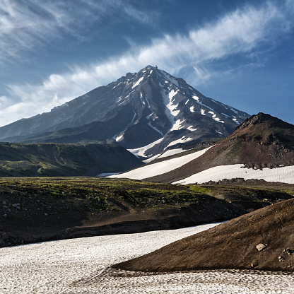 カムチャッカ半島の山の風景 活発な火山の風景観 カムチャッカ半島のストックフォトや画像を多数ご用意 カムチャッカ半島, カムチャッカ