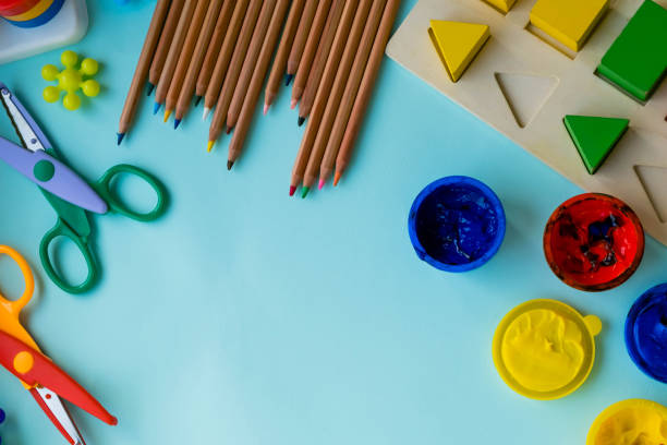 istock Office and student accessories on a pink. Back to school concept. School, education and learning concept. creativity for kids. Top view colorful background. Flat lay 908982504