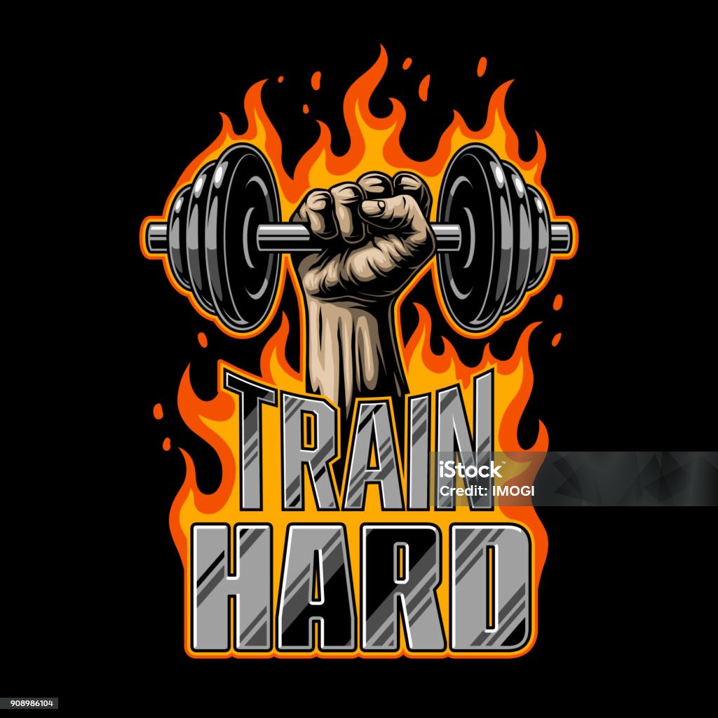 Bodybuilding motivation poster - Royalty-free Atleta arte vetorial Bodybuilding motivation poster - Royalty-free Atleta arte vetorial