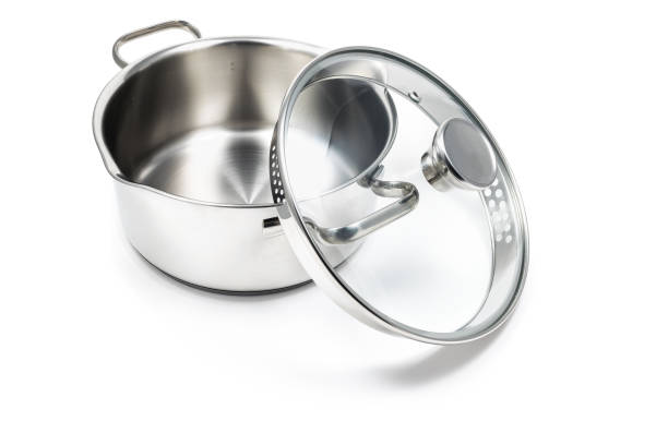 istock New empty stainless steel sauce pan with lid 908992190