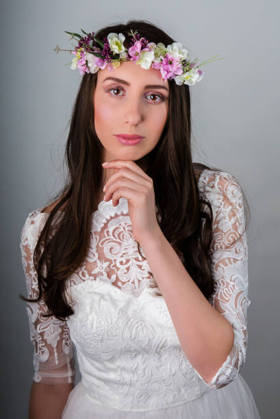 istock Gorgeous young bride with great hair 909001424