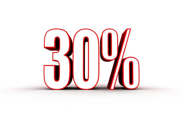 istock Percentage sign, 30 percent 909009126
