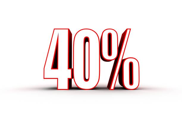 istock Percentage sign, 40 percent 909009230