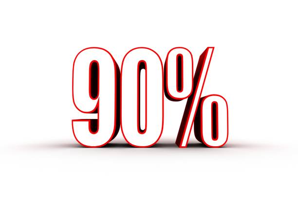 istock Percentage sign, 90 percent 909009348