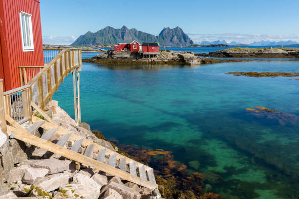 panoramic view at Svolvaer in the Lofoten stock photo