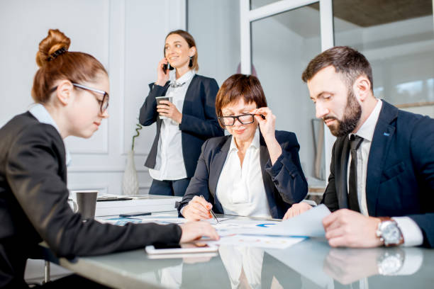 istock Business people during the conference in the office 909010258
