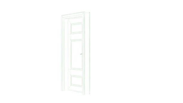 istock 3d rendering of a blueprint door isolated on white 909011096
