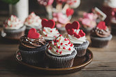 Love concept cupcakes