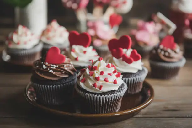 Photo of Love concept cupcakes