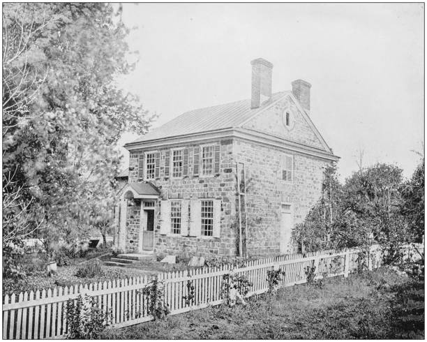 istock Antique photograph of World's famous sites: Washington Headquarters, Valley Forge 909023256