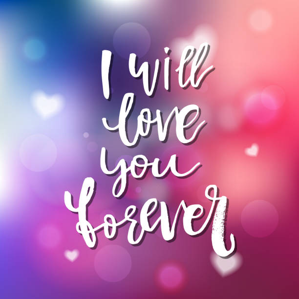 istock I Will Love You Forever - Calligraphy for invitation, greeting card, prints, posters. Hand drawn typographic inscription, lettering design. Vector Happy Valentines day holidays quote. 909024936